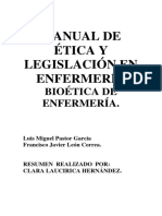 Manual de Etica y Legislacion en Enfermeria Bioetica de Enfermeria