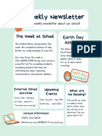 Earth Day Weekly School Newsletter