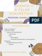 El Acento Y La Tilde Diacrítica: Profesora