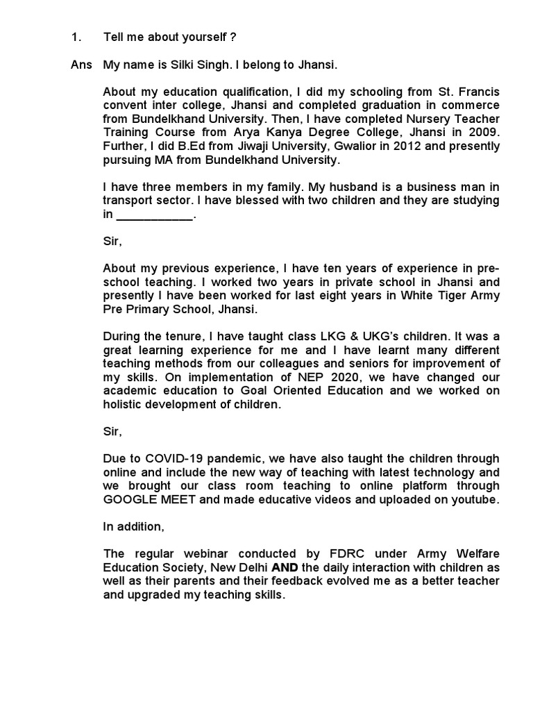 Education and Teaching Experience Summary | PDF