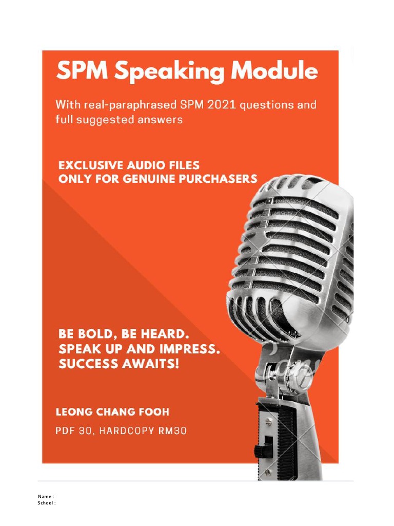 Improve English Speaking for SPM | PDF | English Language