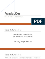 Aula (2) - Principais Tipos de Fundação