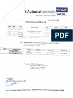 Avant Test Certificate PDF
