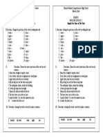 Grade 7-Simple Past Tense-Activity Sheet