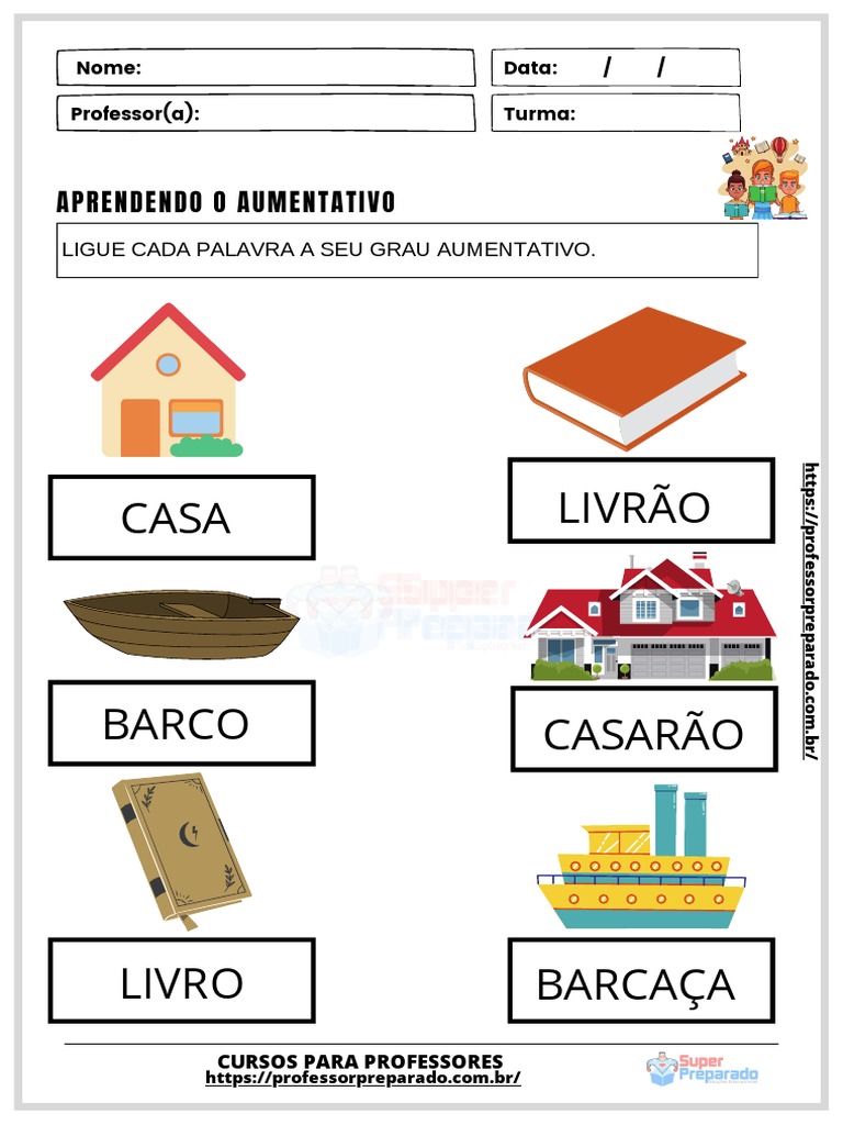 Atividades de Aumentativo para Crianças | PDF | Teoria da Educação | Ensino