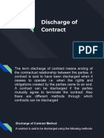 Discharge of Contract PDF
