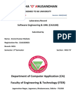 Siksha O Anusandhan Lab Record Software Engineering & UML