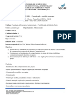 Programa e Cronograma - Comunicação e Trabalho em Grupo 2023