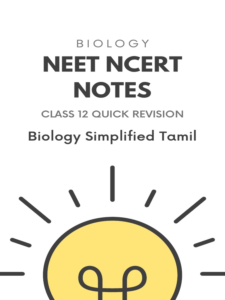 Class 12 NEET Revision Notes