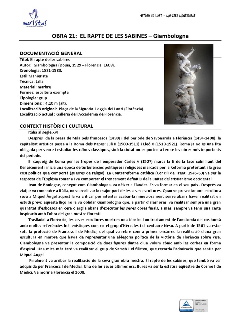U3 RENAIXEMENT OBRA21 RAPTE Fitxa | PDF