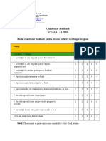 Chestionar Feedback