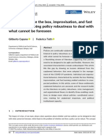 Thinking Outside The Box, Improvisation, and Fastlearning Designing Policy Robustness To Deal Withwhat Cannot Be Foresee