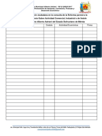 Planilla de Participacion A La Consulta de La Reforma PDF