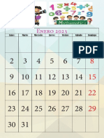 Calendario Anual para 5to