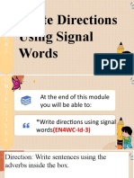 Write Direction Using Signal Words