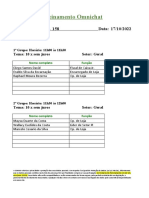 Treinamento Omnichat: Loja: Gama DF - 158 Data: 17/10/2022 (Segunda-Feira)