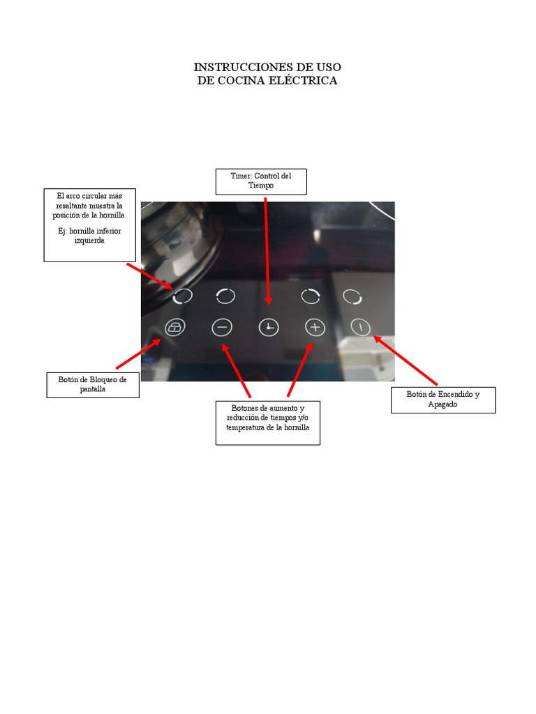 Instrucciones de Uso Cocina Electrica | PDF