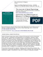 Conformity As A Determinant of Behavior in PDF