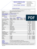 Guar Gum Powder Specification Sheet