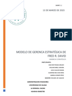 Modelo de Gerencia Estratégica de Fred R. David