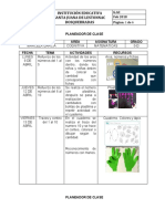 Plan de Clases Del 9 Al 13 de Abril