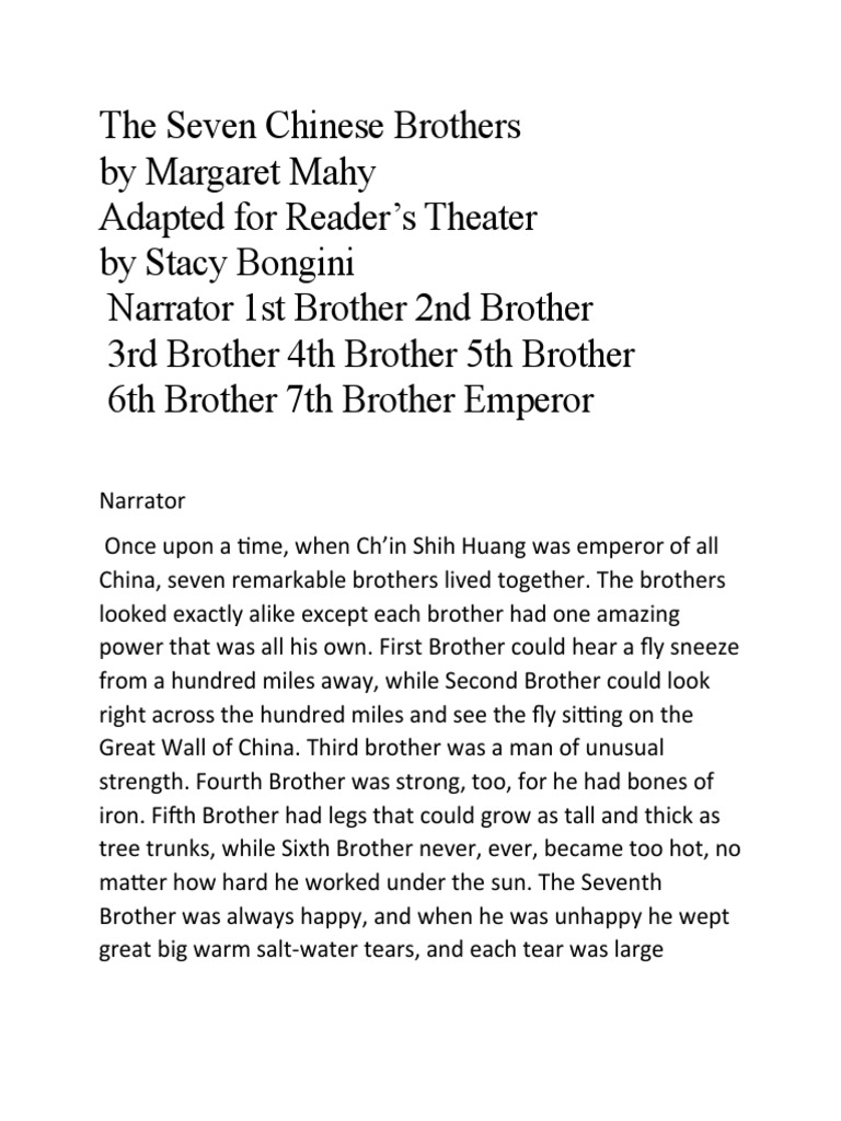 The Seven Chinese Brothers PDF