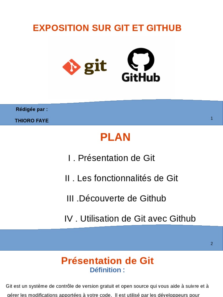 Guide Git et GitHub : Présentation et Utilisation | PDF | Gestion de ...