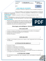 Guía para El Docente Unidad Temática: Competencia: Capacidad: Tema Indicadores