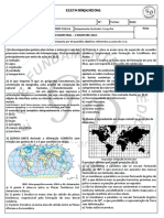 Avaliação Geografia 2º Ano - 2º Bimestre - Extra