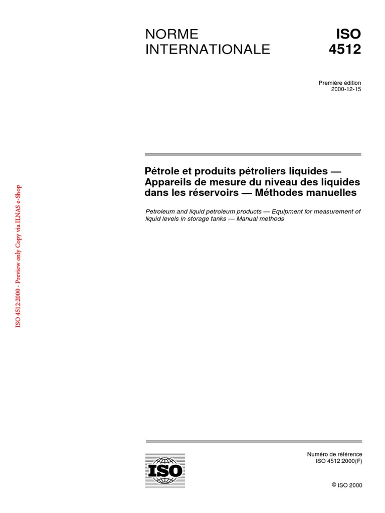 ISO 4512 2000 (F) - Character PDF Document | PDF | Organisation ...