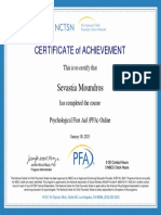 Psychological First Aid Pfa Online Certificate