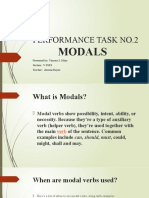 Performance Task No 2 - Modals