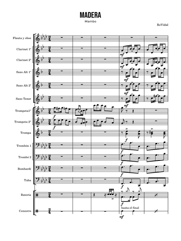 Mambo Music Instrument List | PDF | Aerophones | Musical Instruments