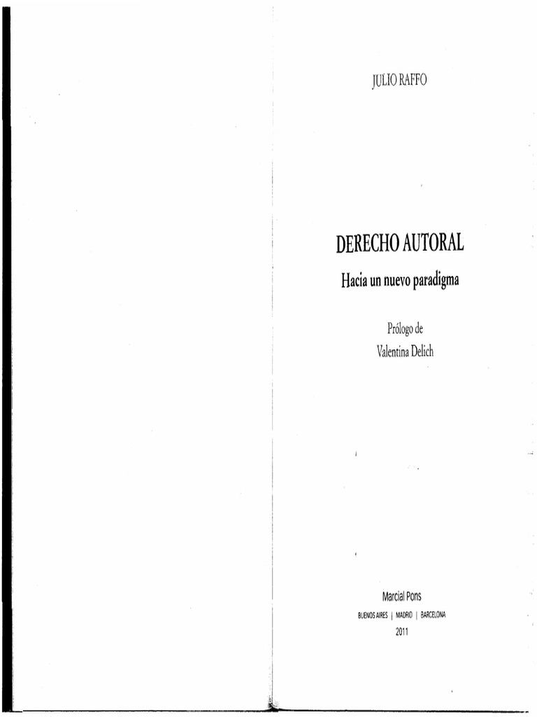 OBLIGATORIA - Raffo - Derecho Autoral. Hacia Un Nuevo Paradigma | PDF ...