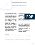 As Capacidades Físicas Condicionales Y La Salud en Adolescentes de Secundaria