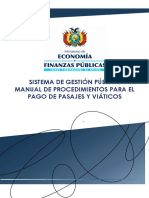 8 Manual Procedimiento Pasajes y Viaticos PDF