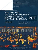 100 de ani de la adoptarea Constituției României de la 1923