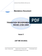 IAF Transition Requirements For 27001-2022