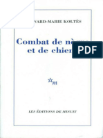 Combat de Negre Et de Chiens by Koltes Bernard-Marie (Koltes Bernard-Marie)