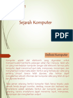 Sejarah Komputer, Fungsi Dan Arus Data Komputer PDF