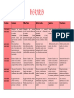 Calendario de actividades para manualidades terapéuticas