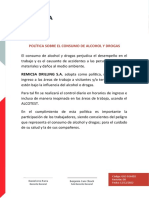Ggc-Sgi-002 Rev.8 Politica Sobre El Consumo de Alcohol y Drogas