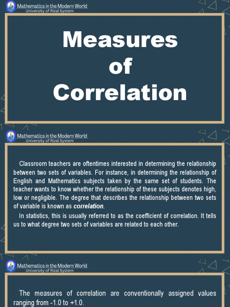 Measures of Correlation | PDF | Spearman's Rank Correlation Coefficient ...