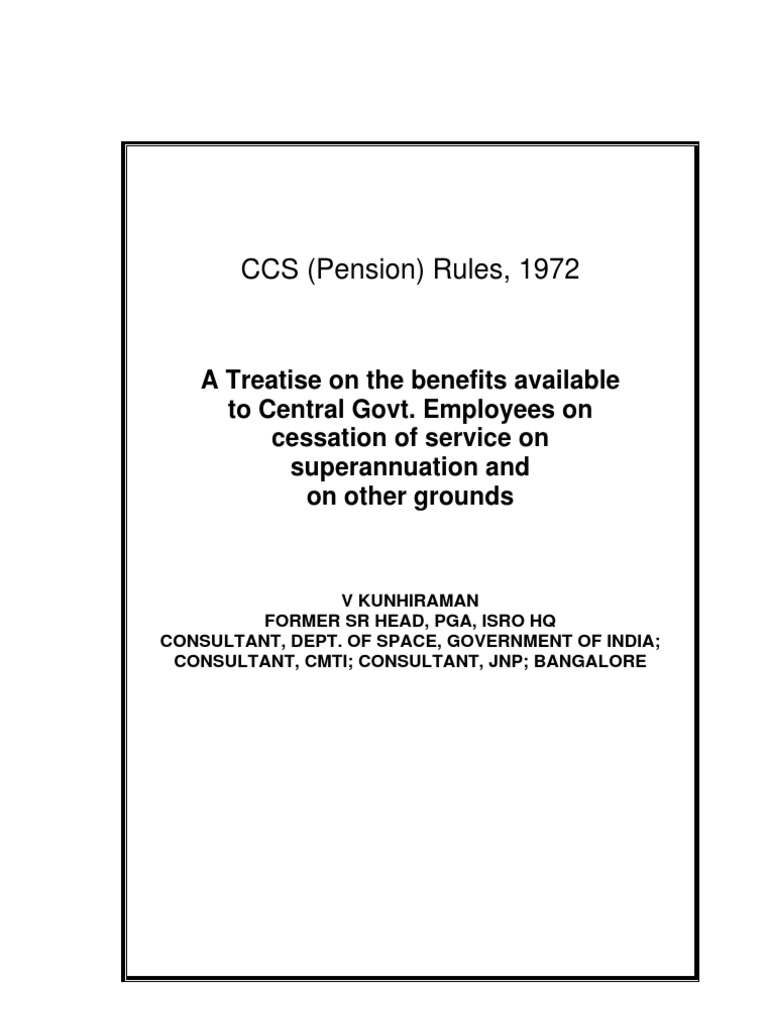CCS - Pension - Rules, 1972 | PDF | Pension | Retirement