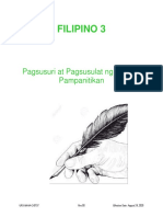FILIPINO 3 MODYUL Pagsusuri at Pagsusulat NG Akdang Pampanitikan PDF