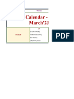 Trainer Calendar - March'23