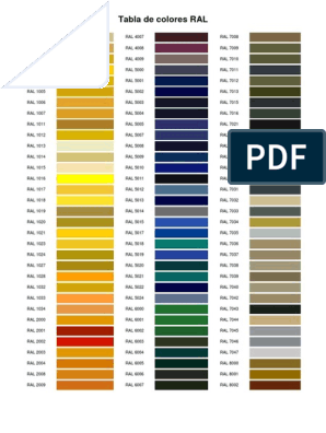 Carta RAL (Colores) PDF