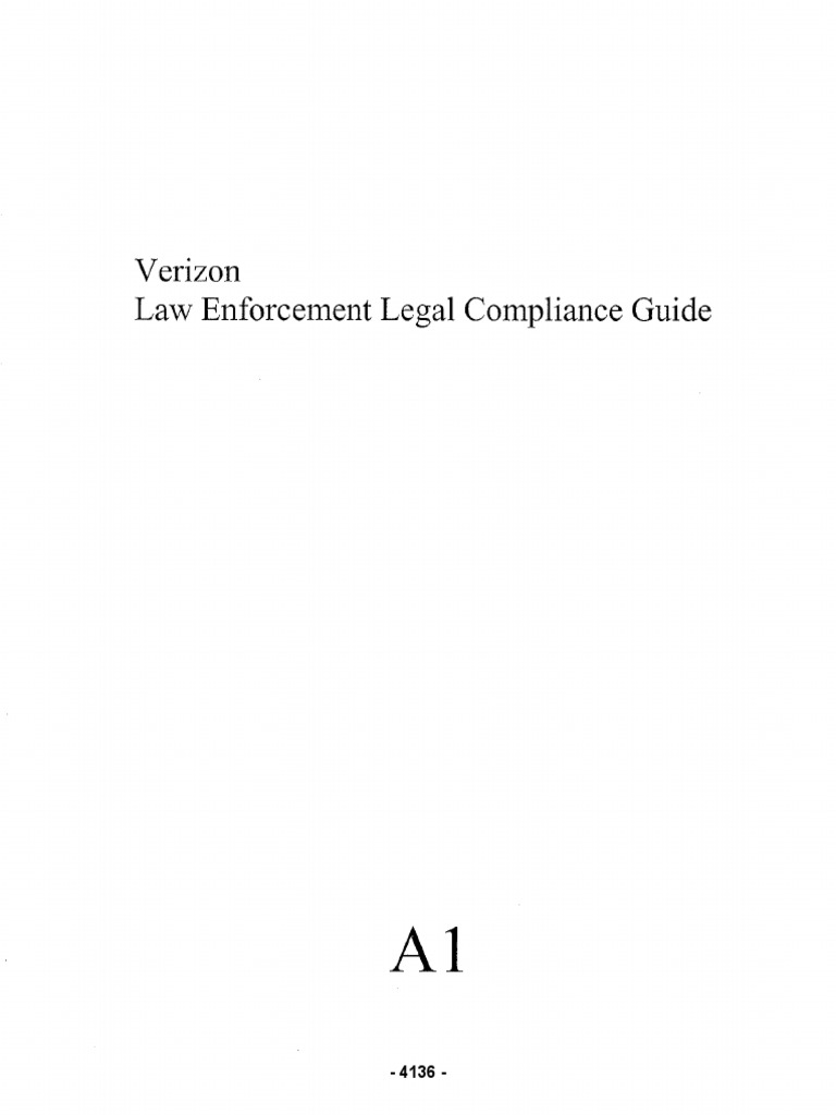 Verizon Law Enforcement Compliance Guide PDF Telephone