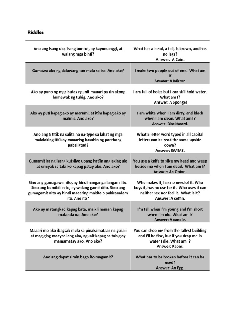 Riddles PDF