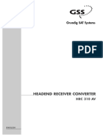 Grundig SAT Systems Headend Receiver Converter HRC 310 AV User Manual